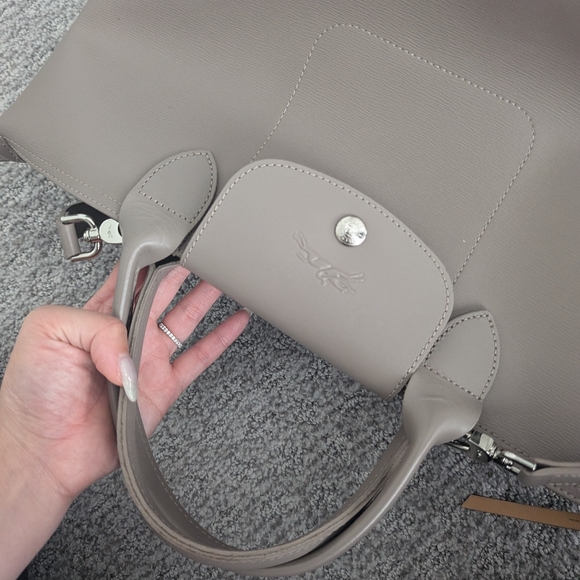 Longchamp Le Pliage City S Taupe Crossbody - Picture 7 of 11